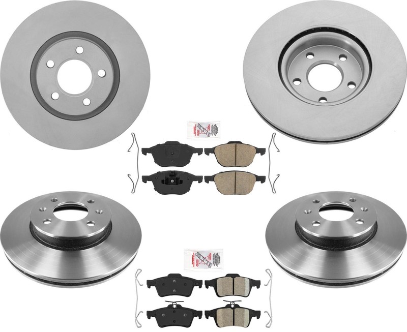 Rotors & Ceramic Pads for 06-11 Volvo S40 with Standard Size 300MM 11 7/8