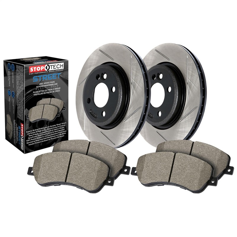 StopTech 937.45515 Street – 2 Wheel Disc Brake Kit w/Slotted Rotor Fits 04-13 3