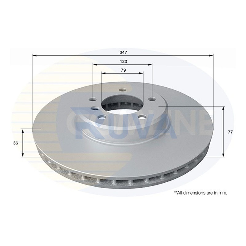 Fits BMW 5 Series 6 3.0 D 4.8 Ruva Front Brake Disc #1 34116766871 34116779467