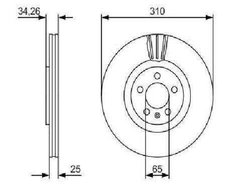 Genuine brake disc Bosch 0 986 479 642 for Audi Seat VW