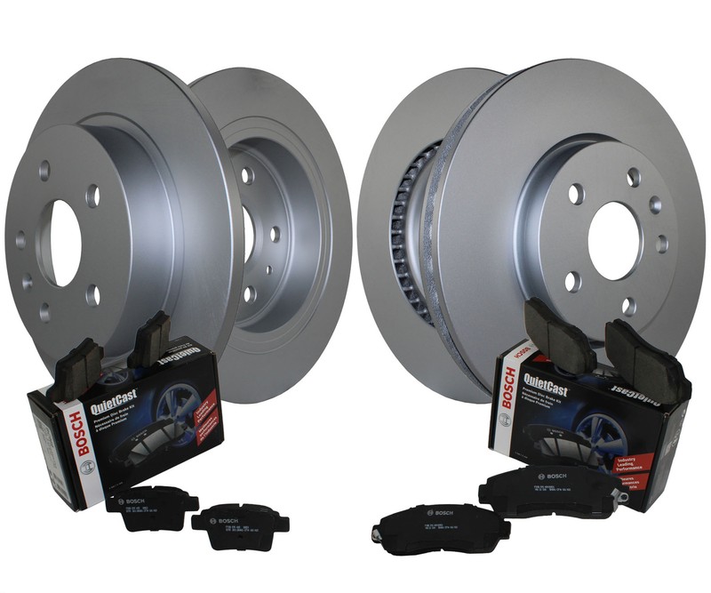 Front & Rear Brake Kit Disc Rotors & Bosch Ceramic Pad Set For Buick Regal 12-13