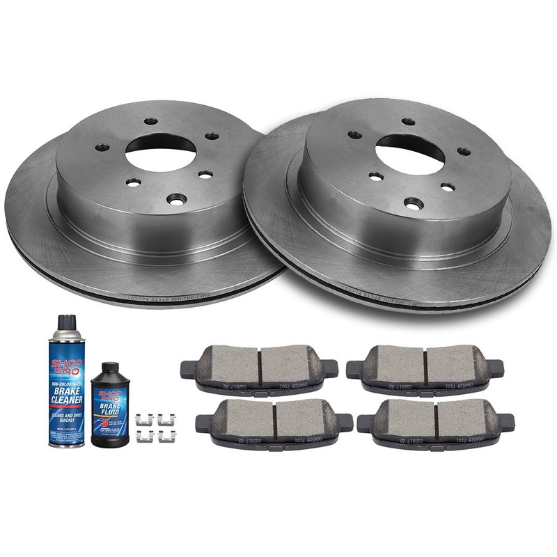 Rear Vented Brake Rotors And Ceramic Pads For 03 04-2012 For Infiniti FX35 3.5L