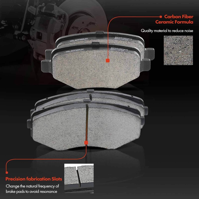 12x Front and Rear Drilled Rotors & Ceramic Brake Pads for Ford Edge Lincoln MKX gallery