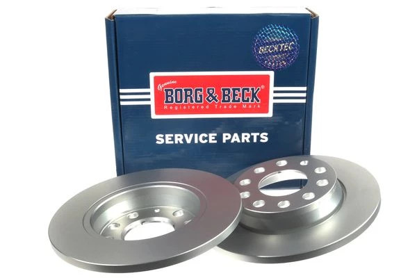 Borg & Beck BBD4284 Rear Brake Discs Pair 255mm Solid Fits Audi Seat A4 Exeo