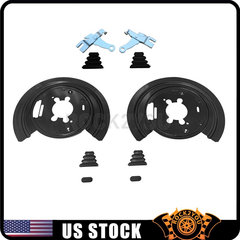 Brake Backing Plates & Parking Brake Lever Kit For Dodge 2002-2007 Ram 1500 New