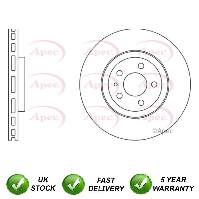 Brake Disc Front SJR Fits Alfa Romeo Spider 1996-2004 GTV 1996-2005 2.0