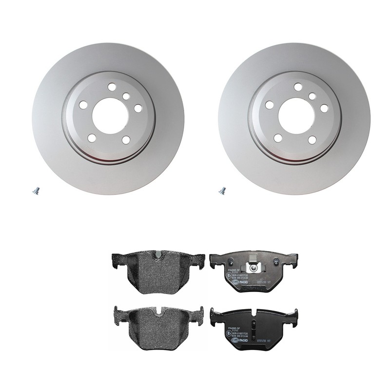 Hella Rear Rotors Low-Met Disc Brake Pad Kit For E70 X5 M57T2C30 E71 X6 N54B30A