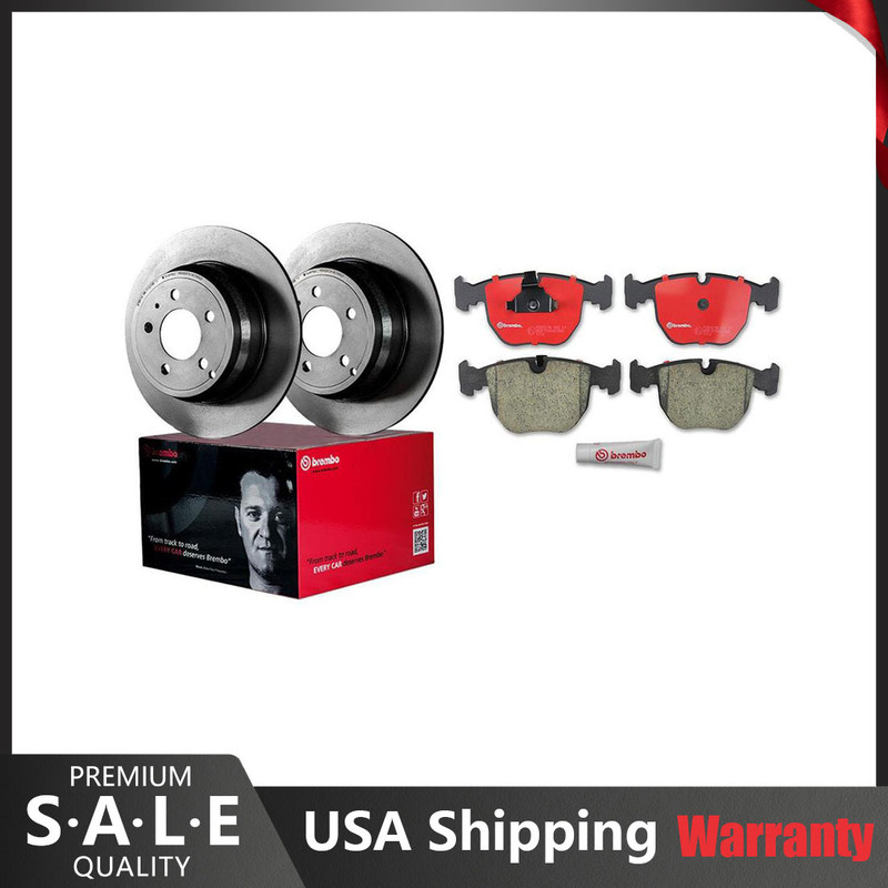 Brembo Front Brake Kit 324mm Disc Rotors & Ceramic Pad Set For BMW E38 E39 Base