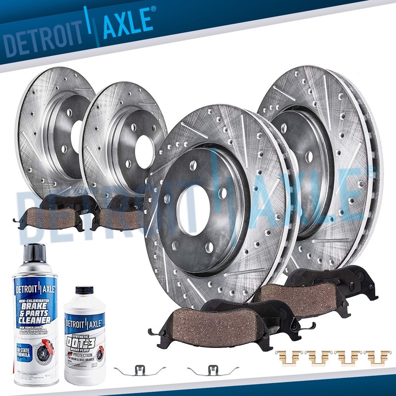 10pc Front Rear Dilled Brake Rotors Brake Pads for Audi A4 A5 Quattro Q5 allroad