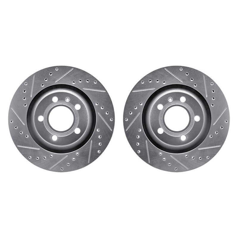 For Audi S4 04-09 R1 Concepts WGPN1-73067 Drilled & Slotted Rear Brake Rotor Set