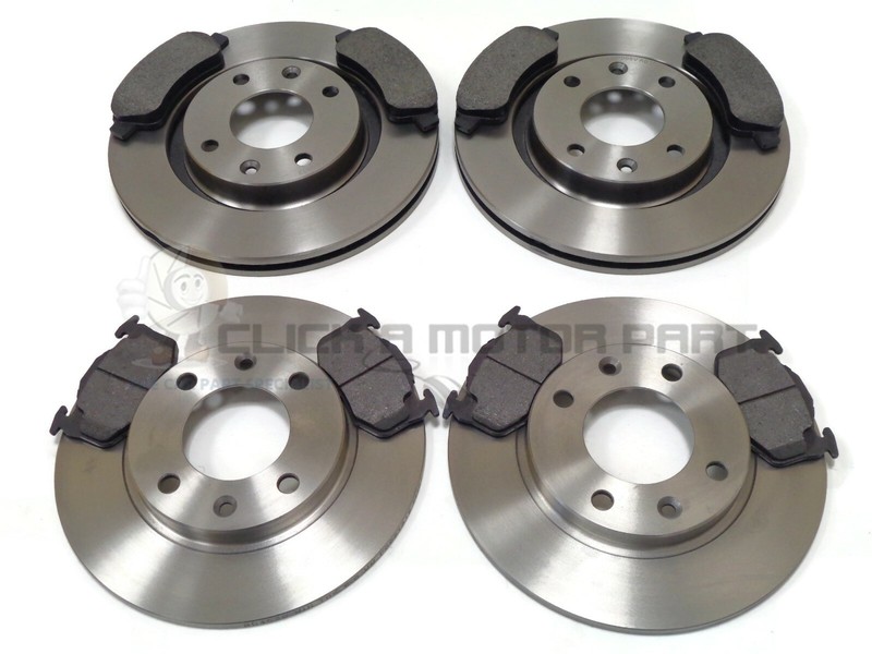 PEUGEOT 206 CC 1.6 2.0 2002-2007 FRONT AND REAR BRAKE DISCS & PADS SET NEW