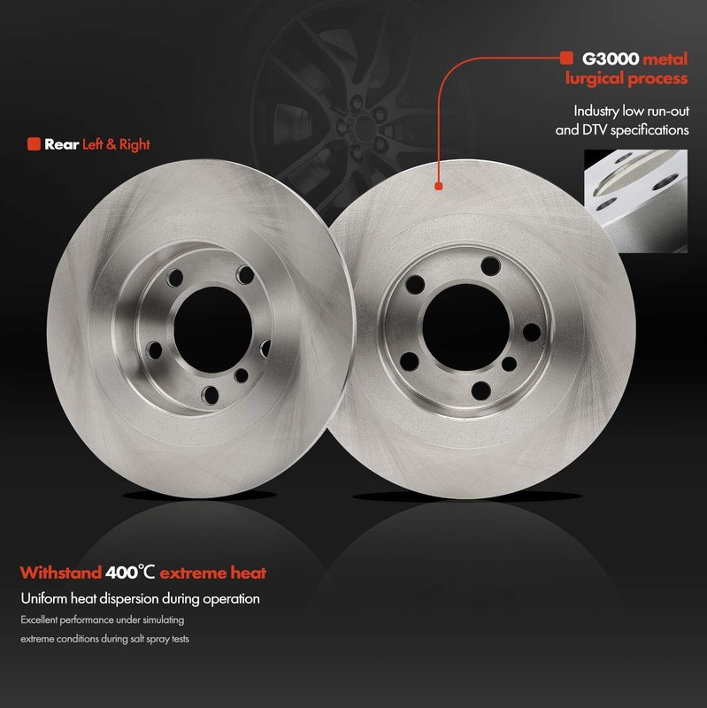 Disc Brake Rotors & Brake Pads for Mini Cooper Countryman 2013-2016 Rear Side gallery