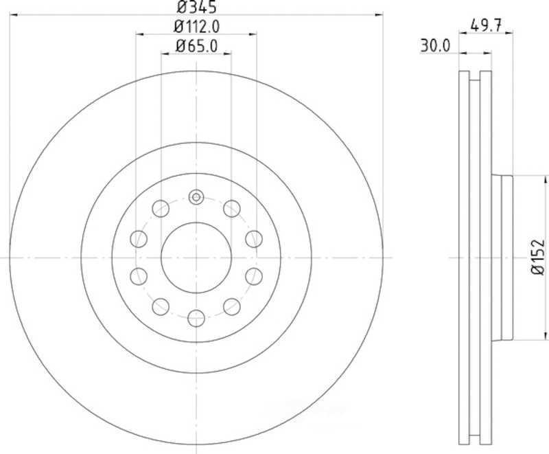 Disc Brake Rotor-Base Front Hella-PAGID 355122602 gallery