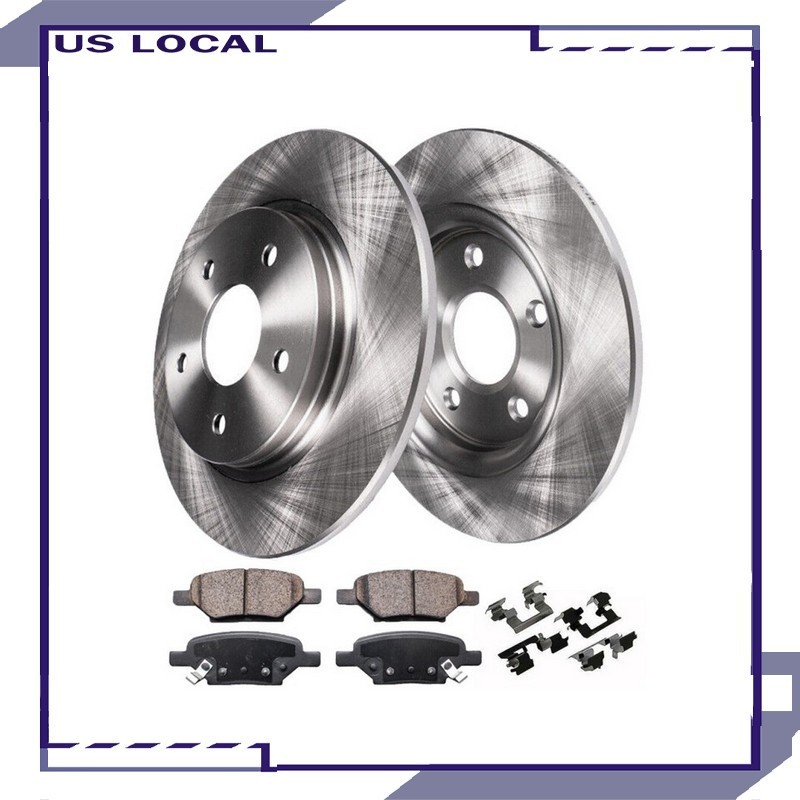 Rear Disc Brakes Rotors and Brake Pads For 2011-13 Chevy Impala 04-08 GRAND PRIX