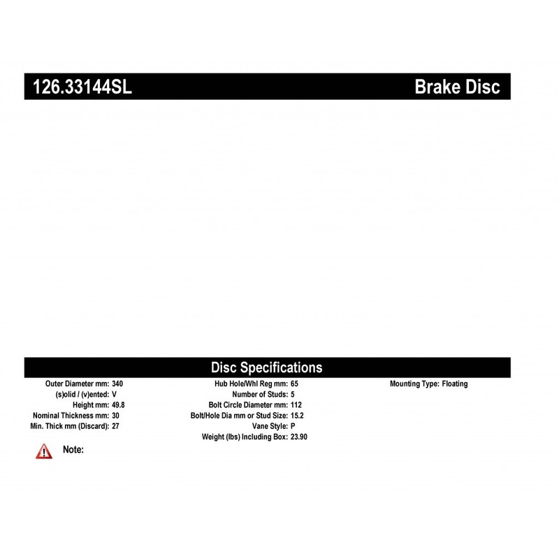 StopTech For Volkswagen CC 2012-2016 Brake Rotor Sport Slotted Front Driver Side gallery