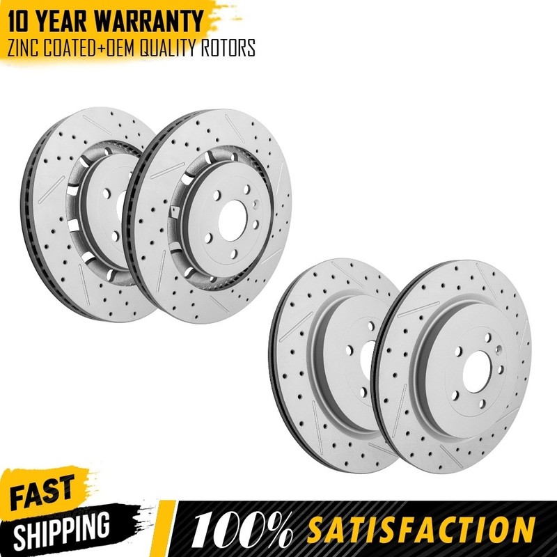 Front Rear Brake Disc Rotors For Ford Explorer Flex 2013 – 2019 Lincoln Mks Mkt