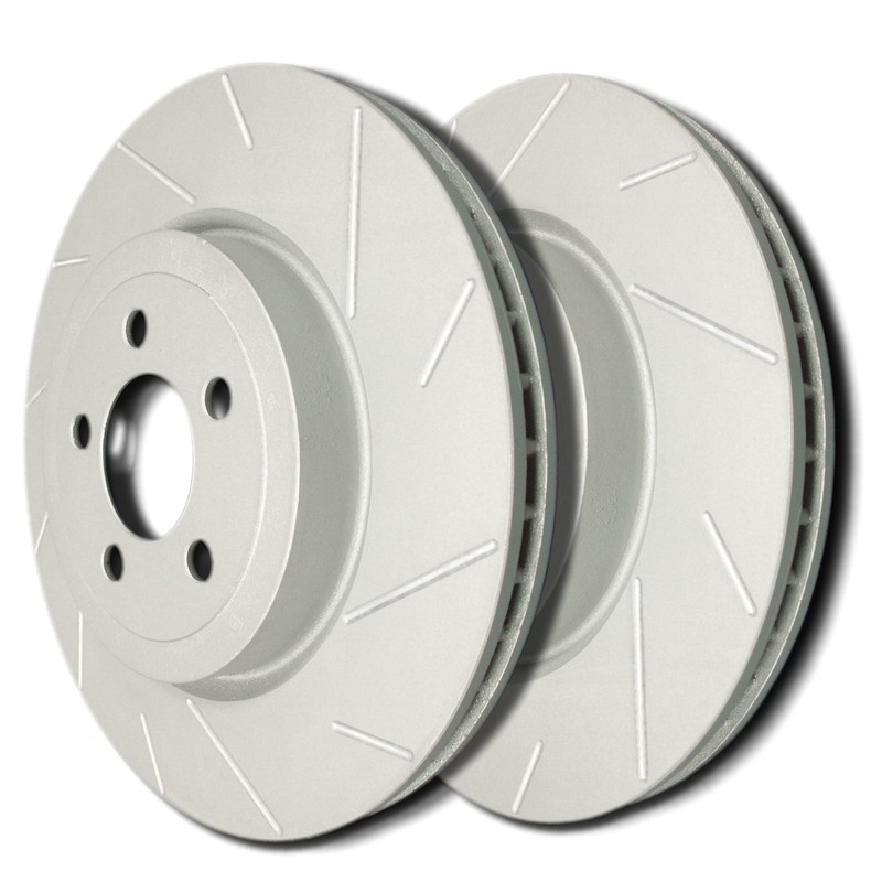 SP Performance T43-266 Slotted Brake Rotors ZRC Coating L/R Pr Rear