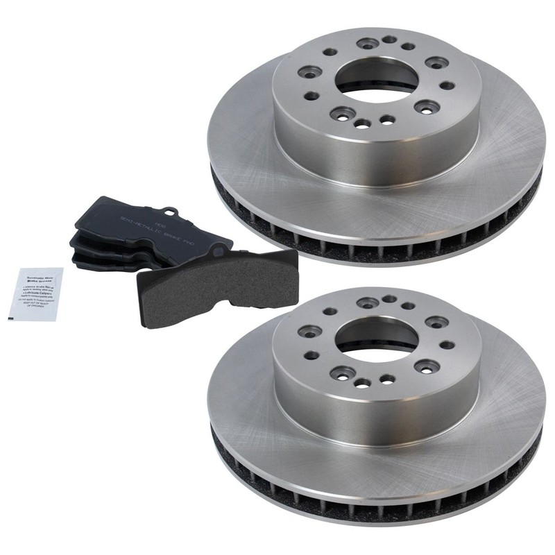 TRQ Rear Semi Metallic Disc Brake Pads & Rotor Kit for 65-82 Chevy Corvette gallery