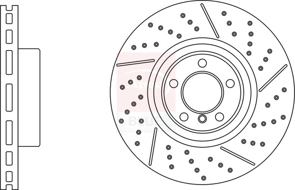 2x Brake Discs Pair Vented fits BMW 316D F30, F31 2.0D Front 12 to 19 340mm Set