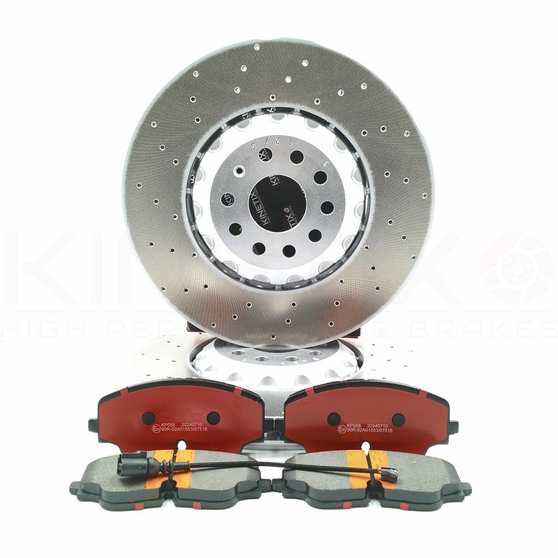 FOR VW GOLF R MK8 FRONT BRAKE DISCS CERAMIC RACING PADS SENSOR 357mm 5WA615301A