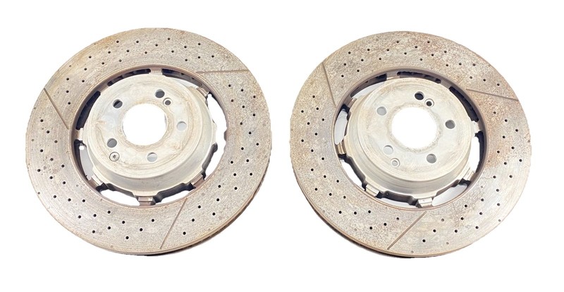 ✅2017 C63s Front Brake Rotors Set Disc BREMBO MERCEDES C63S GENUINE OEM 2015-21