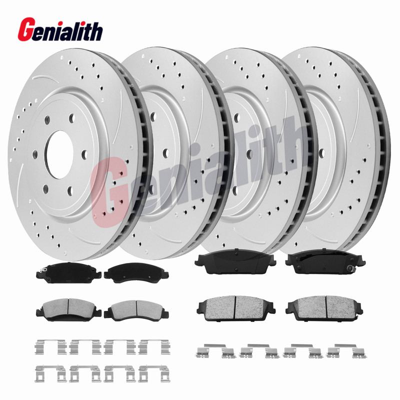 Front Rear Rotors Brake Pads Set for Chevy Tahoe Silverado GMC Sierra 1500 Yukon