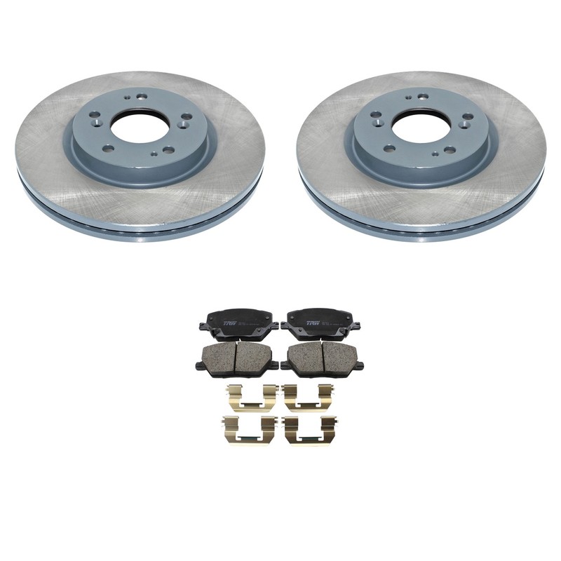 DuraGo Front Rotors TRW Pro Ceramic Disc Brake Pads Kit For Jeep Compass 2017