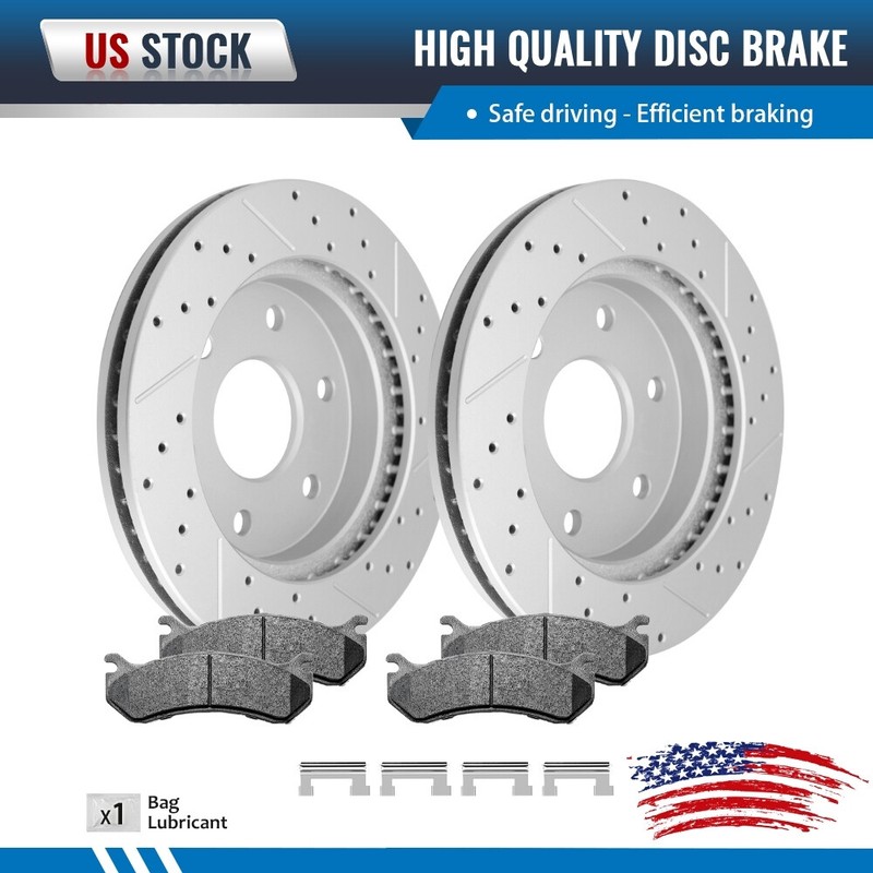305mm Front Disc Rotors + Brake Pads for Chevy Silverado 1500 GMC Sierra Yukon