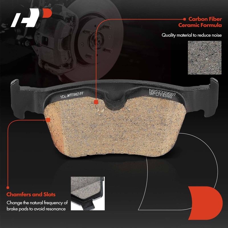 A-Premium 6x Rear Disc Brake Rotors & Ceramic Brake Pad for Volvo XC60 2018-2019 gallery