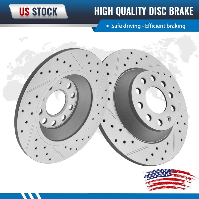 302mm Rear Drilled Disc Brake Rotors Kits for Audi A6 2006-2010 2011 A6 Quattro