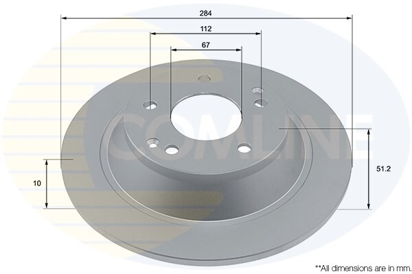 Brake Disc Rear Comline Fits Ssangyong Tivoli 2015- XLV 2016- 1.6 D #1 gallery