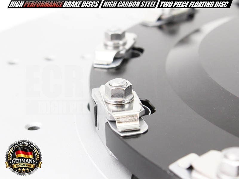 FOR AUDI RS7 PERFORMANCE TWO PIECE FLOATING FRONT BRAKE DISCS PAIR 4G0615301AH gallery