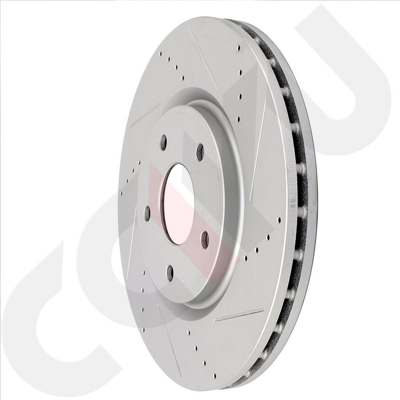 Front Drill & Slot Brake Rotors Discs For Dodge Journey 14 13 14 15 16 17 Set gallery