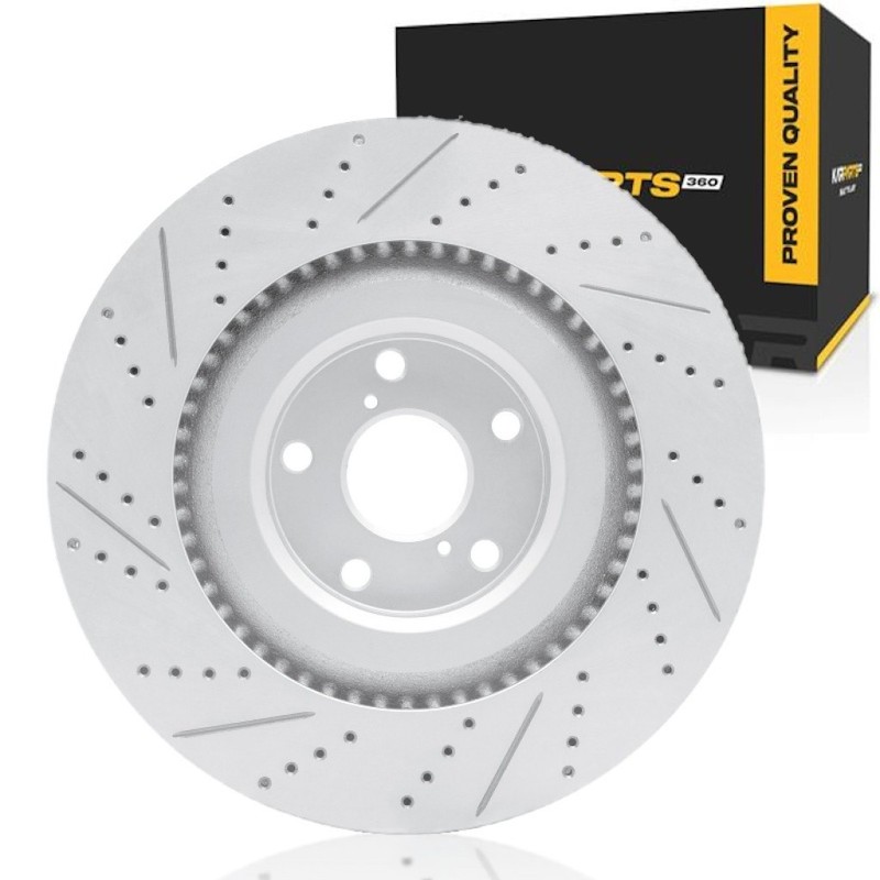 For Lexus RX450hL/RX350L 2018-2021 Brake Rotor Front, Passenger Side | Coated