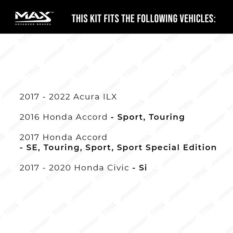 Front Drilled Geomet Rotors + Pads for 2017-2022 Acura ILX Honda Accord Civic gallery