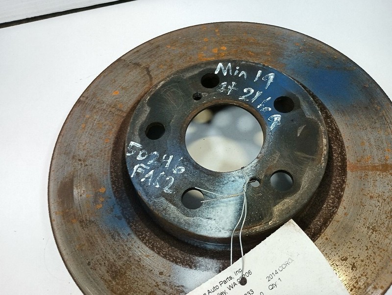 Front Rotor from 2014 Toyota Corolla 11797837 gallery