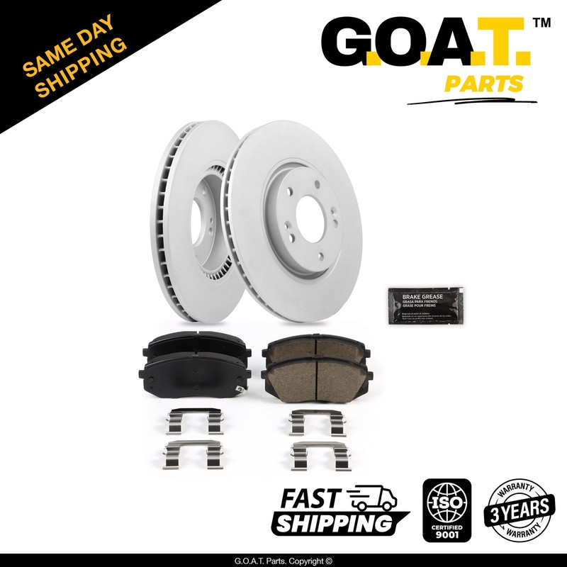 Front Brake Rotors & Ceramic Brake Pads for 10-15 Hyundai Tucson Kia Sportage
