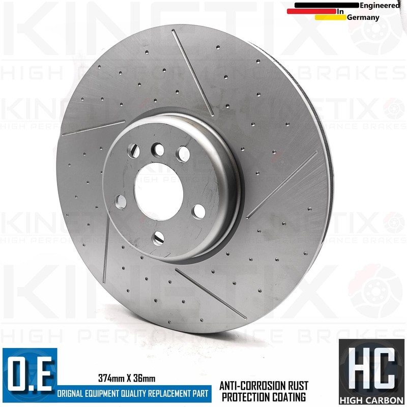FOR BMW X7 40i G07 M SPORT FRONT BRAKE DISCS BREMBO PADS SENSOR 374mm x 36mm gallery