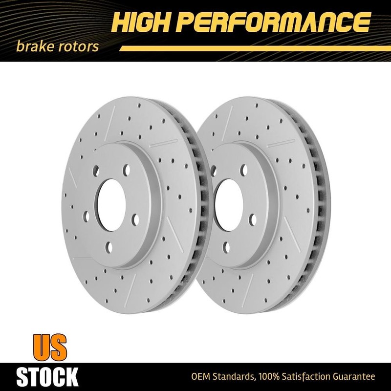 293mm Front Drilled Disc Brake Rotors For 2005 – 2010 Ford Mustang 4.0L
