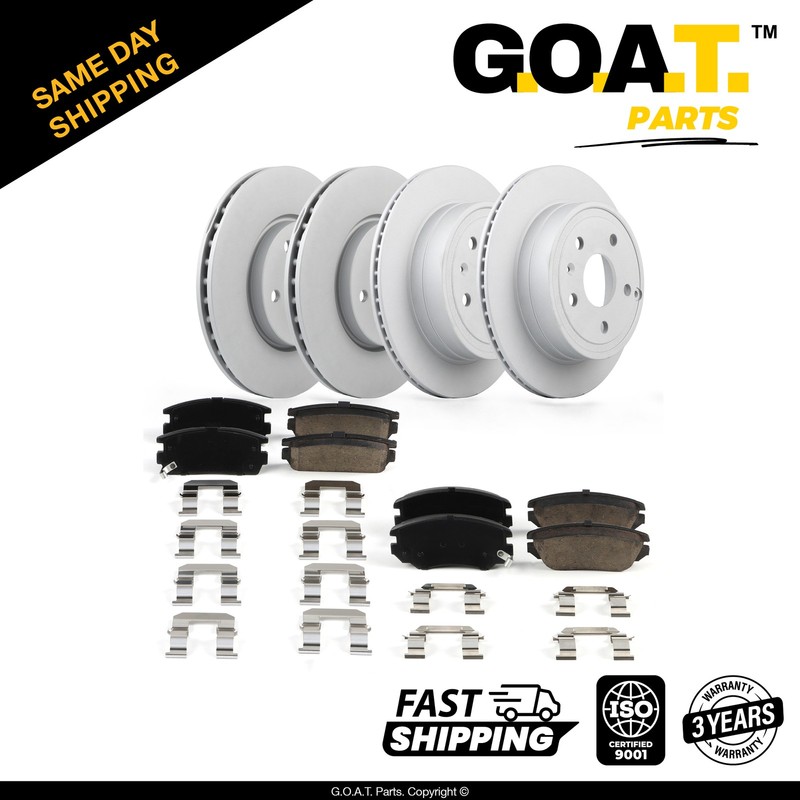 Front & Rear Rotors + Disc Brake Pad Kit for 2010-2017 Chevrolet Equinox