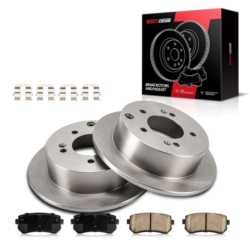 Rear Brake Kit - Disc Rotors & Ceramic Pads for 2010-2013 Forte Koup/Forte, 6pcs gallery