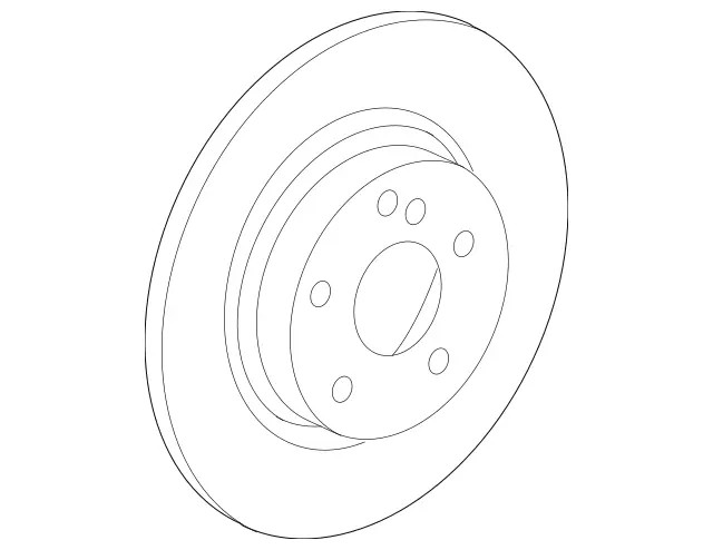 Genuine Mercedes-Benz Brake Disk Unventilated 246-423-01-12-07