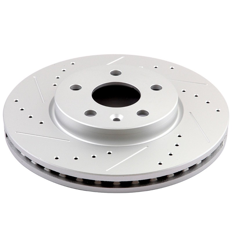Front Drilled Brake Rotors + Ceramic Pads for 2013 - 2016 Chevy Sonic Cruze L4 gallery