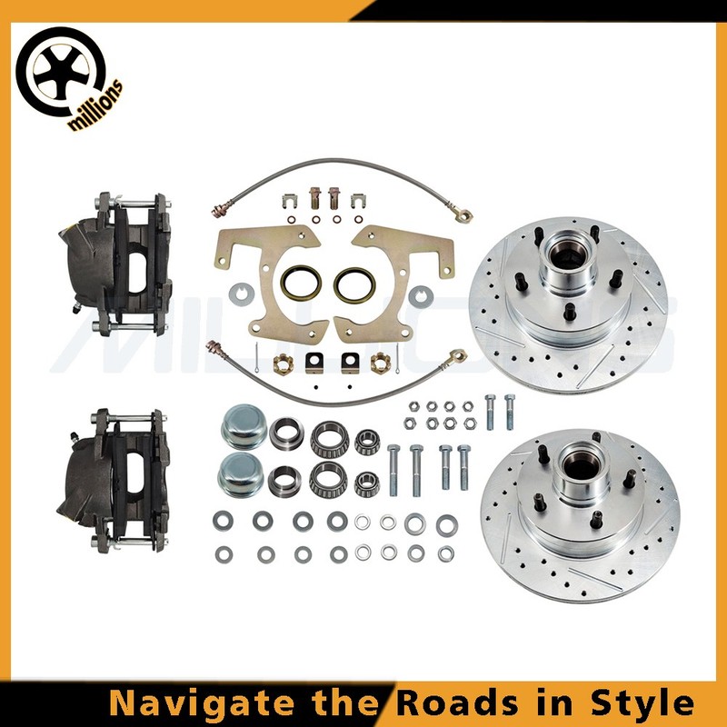 Deluxe Disc Brake Kit For Chevy Half-Ton Truck Pickup 1947-59 , Drilled/Slotted