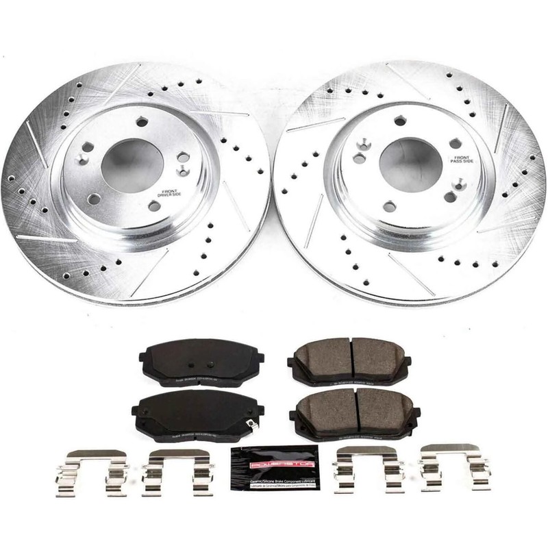 Power Stop K7353 Z23 Evolution Sport Performance 1-Click Brake Kit Front