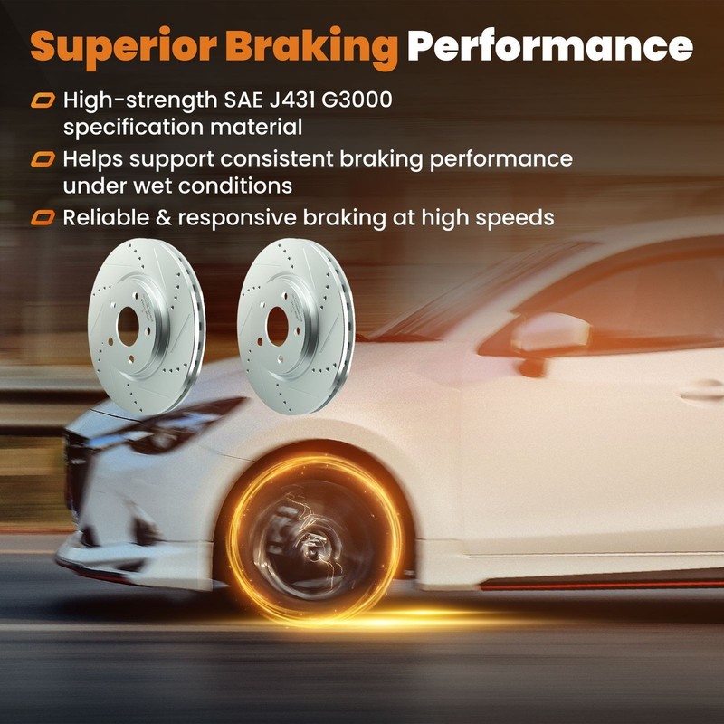 Front Brake Rotors+Brake Pads Kit for Chevrolet Malibu 2006-2012 S-55093 P-1160 gallery