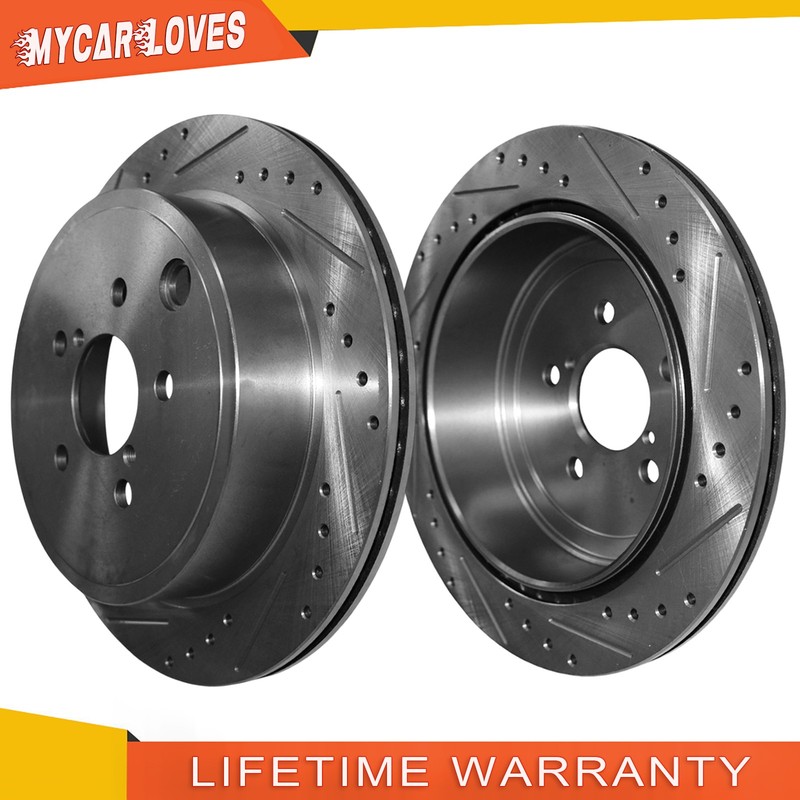 11.20″ Rear Drilled & Slotted Disc Brake Rotors for Mini Cooper 2014-2019 1.5L
