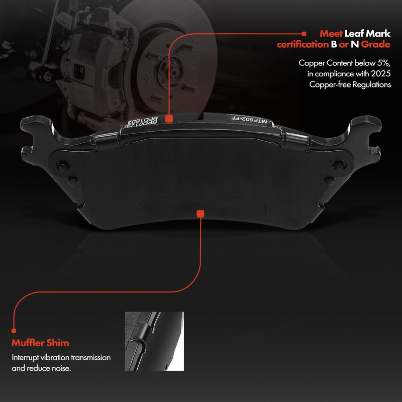 New Rear Drilled and Slotted Brake Rotor & Ceramic Pads for Ford F-150 2012-2020 gallery