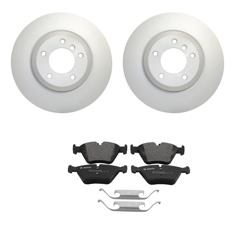 Hella Front Rotor Bosch QuietCast Semi-Met Disc Brake Pad Kit For E46 330xi 330i