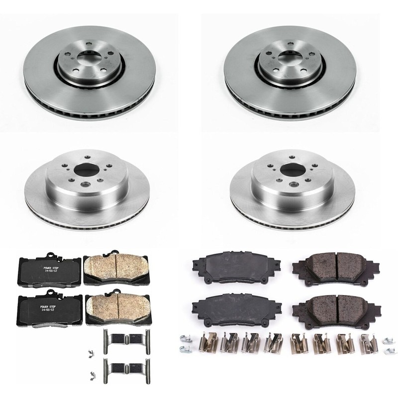 KOE6929 Powerstop 4-Wheel Set Brake Disc and Pad Kits Front & Rear for IS300 gallery